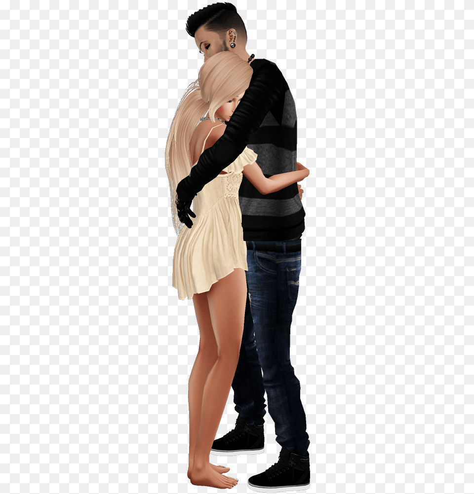 Couple Standing Hugging, Adult, Person, Woman, Female Free Png