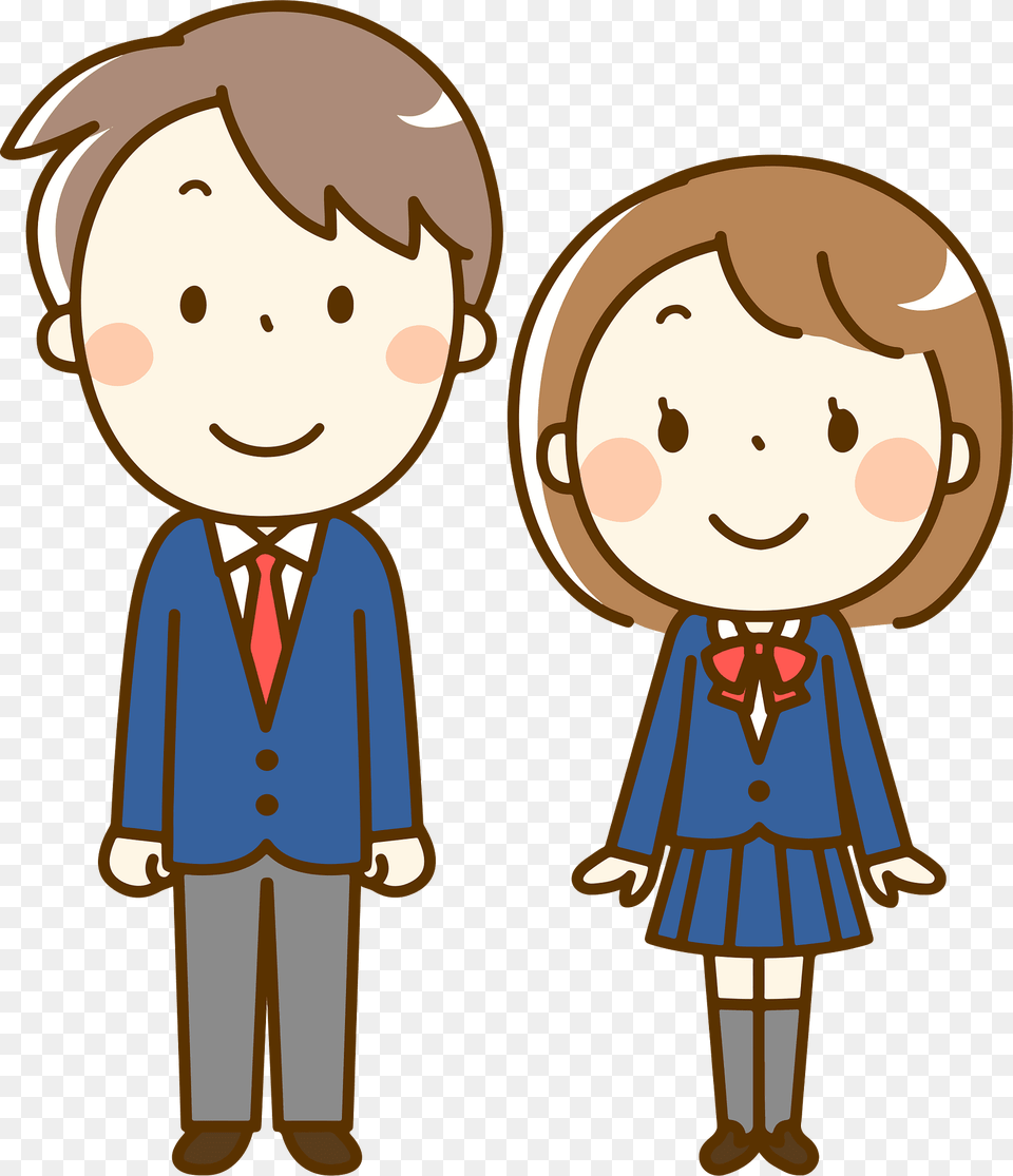 Couple Students Clipart, Book, Comics, Publication, Baby Free Png