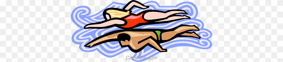 Couple Swimming In The Ocean Royalty Vector Clip Art, Leisure Activities, Person, Sport, Water Free Png