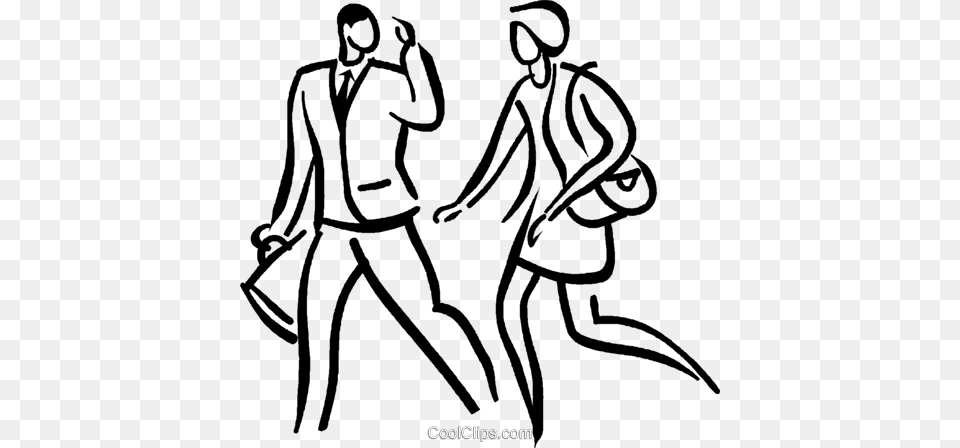 Couple Talking And Walking Royalty Free Vector Clip Art, Person, Body Part, Hand, Face Png Image