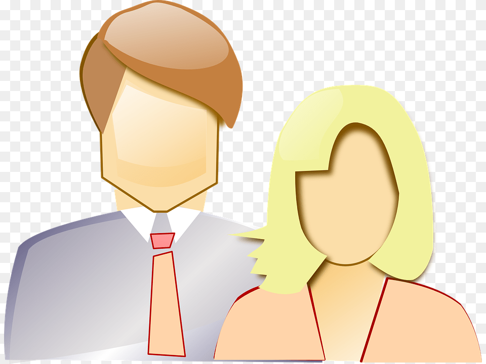 Couple Two Parents Man Woman Business Persons Couple With Blank Faces, Accessories, Tie, Formal Wear, Person Png