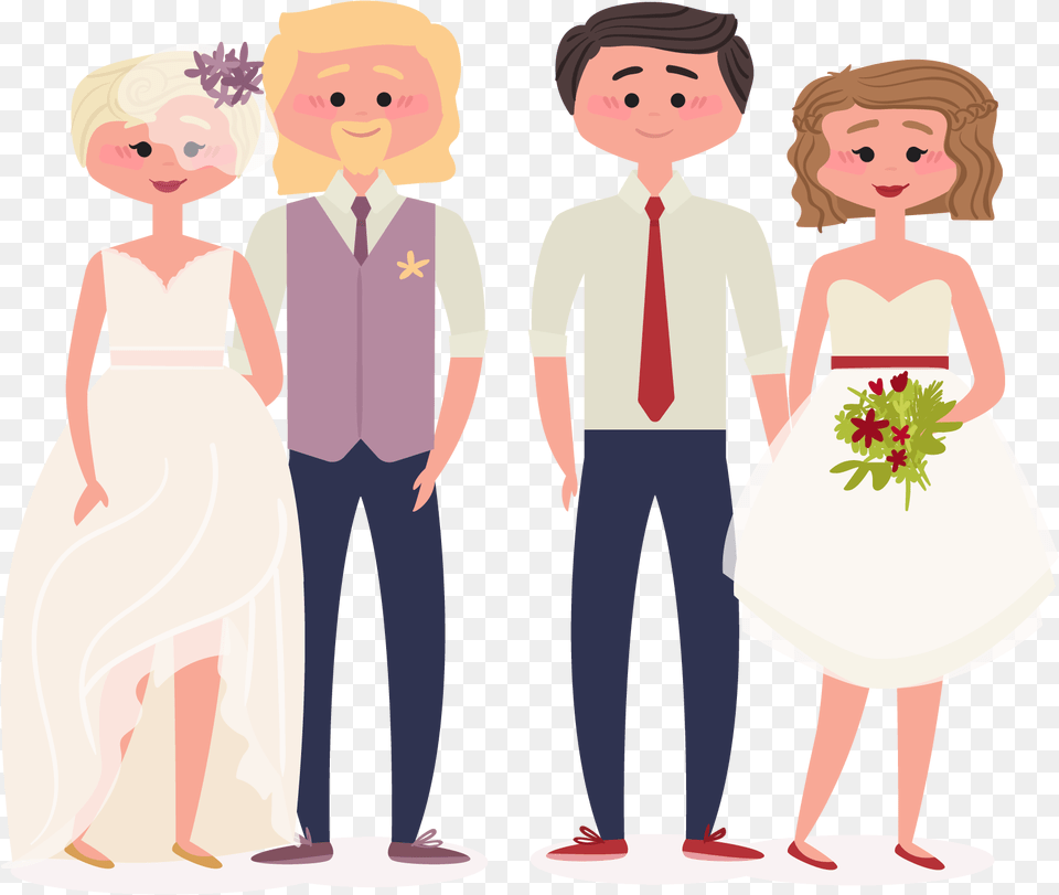 Couple Vector Husband And Wife Wife And Husband, Formal Wear, Dress, Clothing, Female Free Png