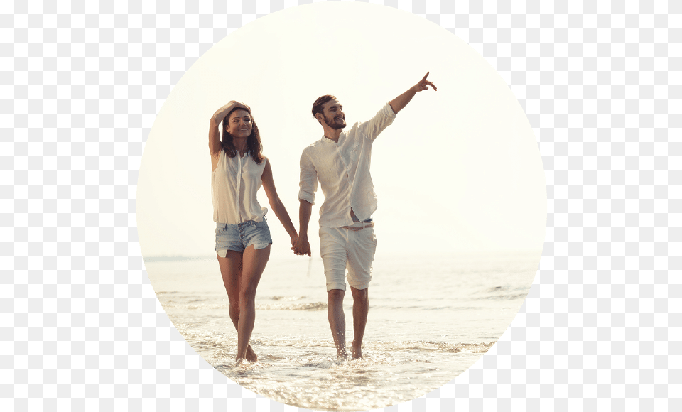 Couple Walking Down Beach Holding Hands Vacation, Shorts, Body Part, Clothing, Person Png