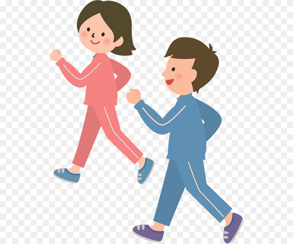 Couple Walking Exercise Clipart Walking, Person, Baby, Clothing, Pants Free Transparent Png