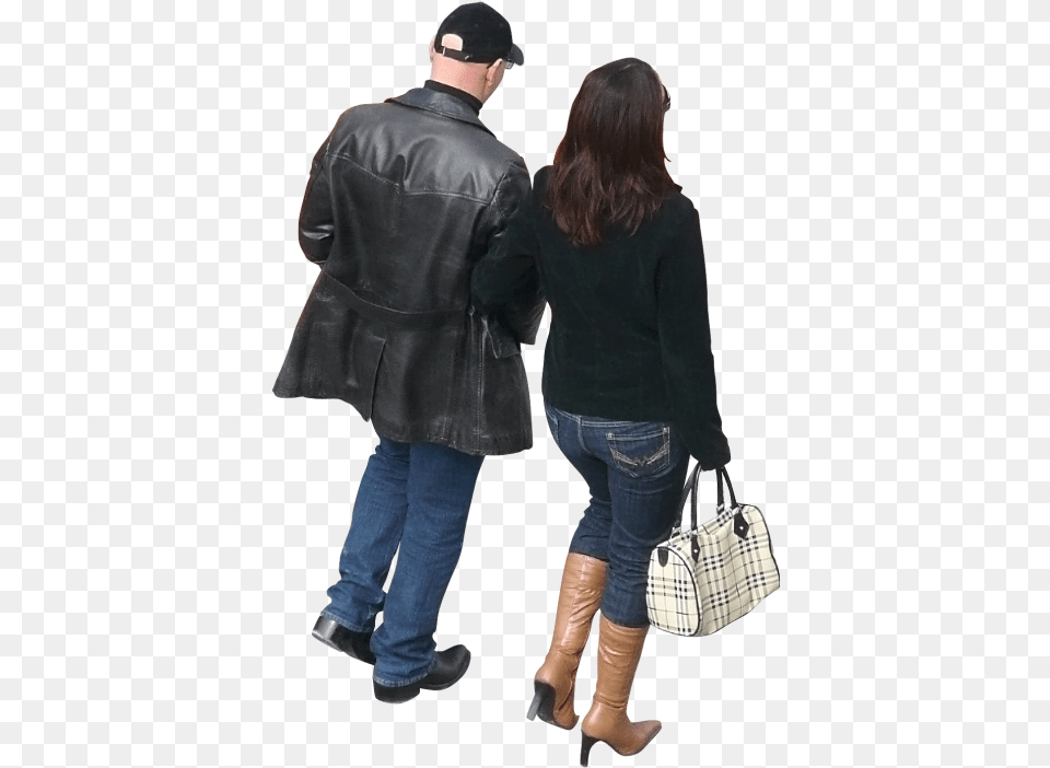 Couple Walking Shot From Above Behind Pizzodisevocc, Accessories, Jacket, Handbag, Coat Png Image