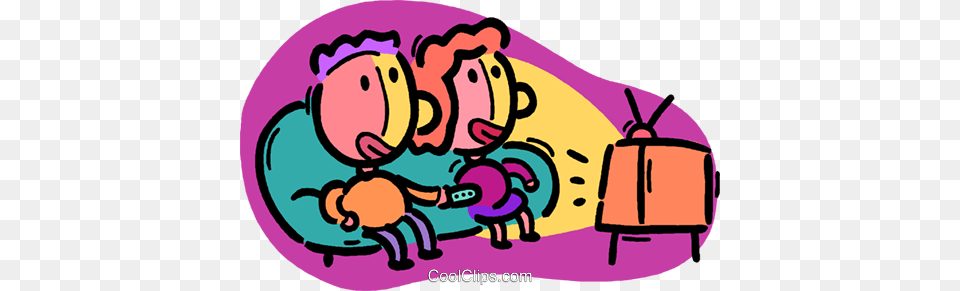 Couple Watching Television Royalty Vector Clip Art, Doodle, Drawing, People, Person Free Transparent Png