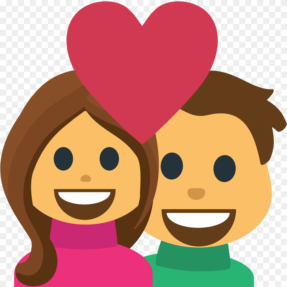 Couple With Heart Emoji Clipart, Face, Head, Person, Baby Free Transparent Png