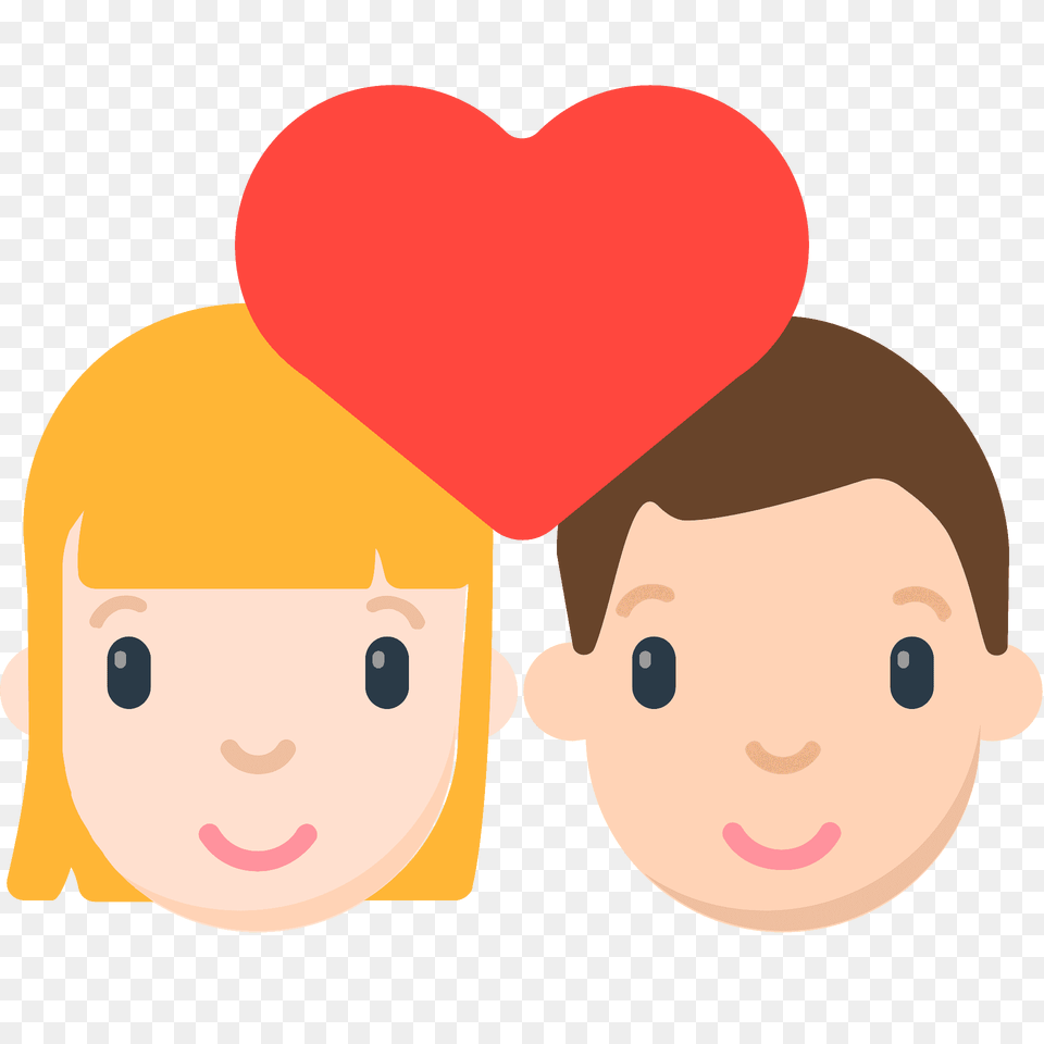 Couple With Heart Emoji Clipart, People, Person, Face, Head Png