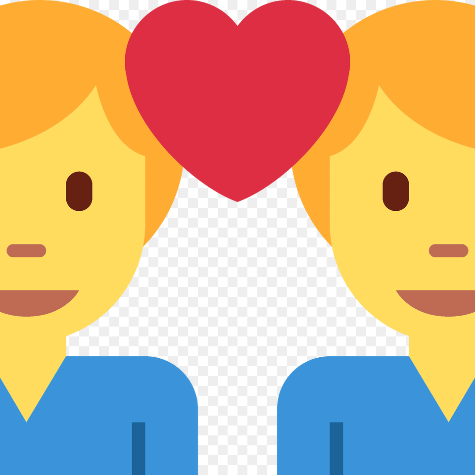 Couple With Heart Man Man Emoji Clipart, Face, Head, Person Free Transparent Png