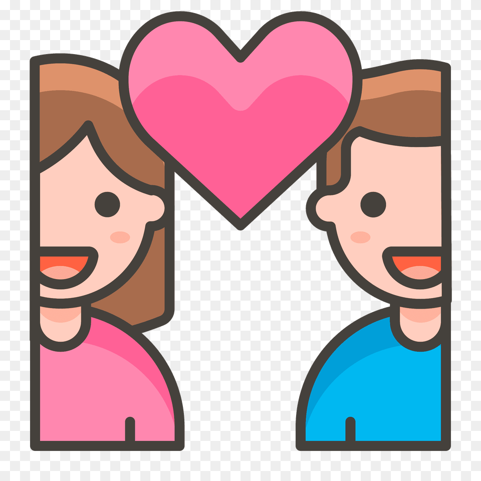 Couple With Heart Woman Man Emoji Clipart Free Png