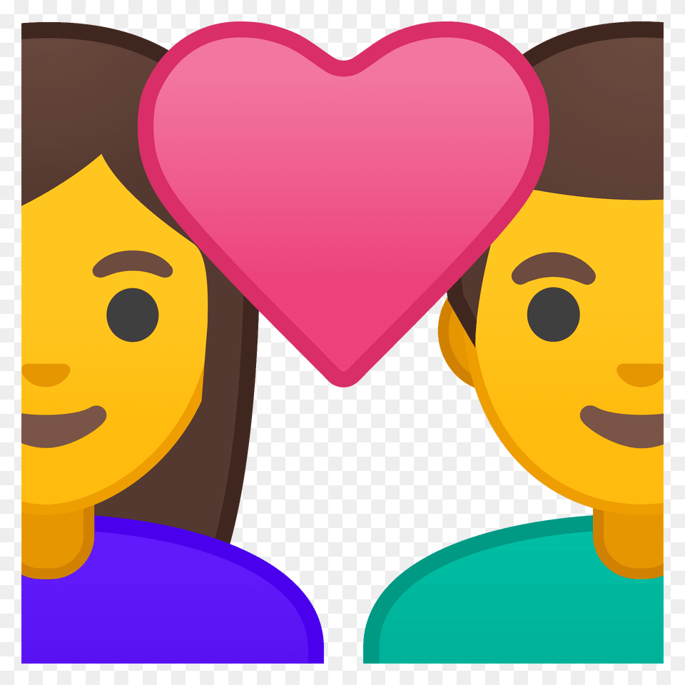 Couple With Heart Woman Man Emoji Clipart, Face, Head, Person, Art Png