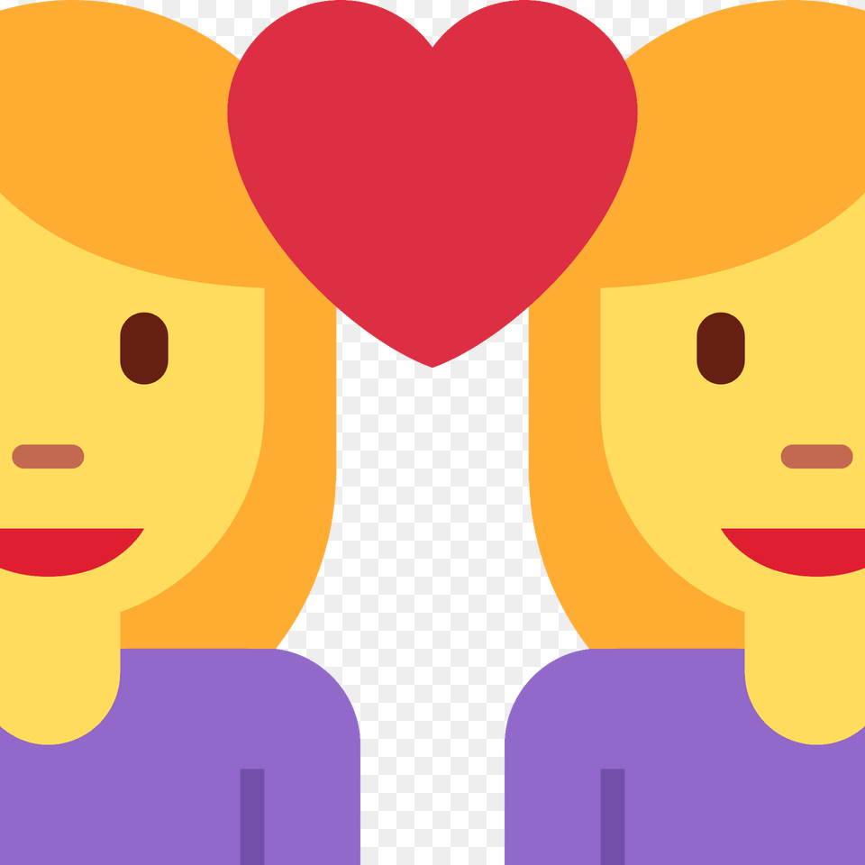 Couple With Heart Woman Woman Emoji Clipart, Face, Head, Person Free Transparent Png