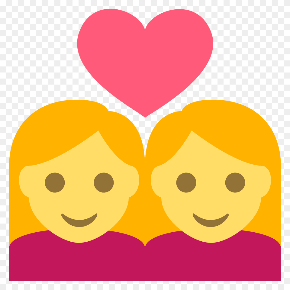 Couple With Heart Woman Woman Emoji Clipart, Face, Head, Person, Baby Free Transparent Png