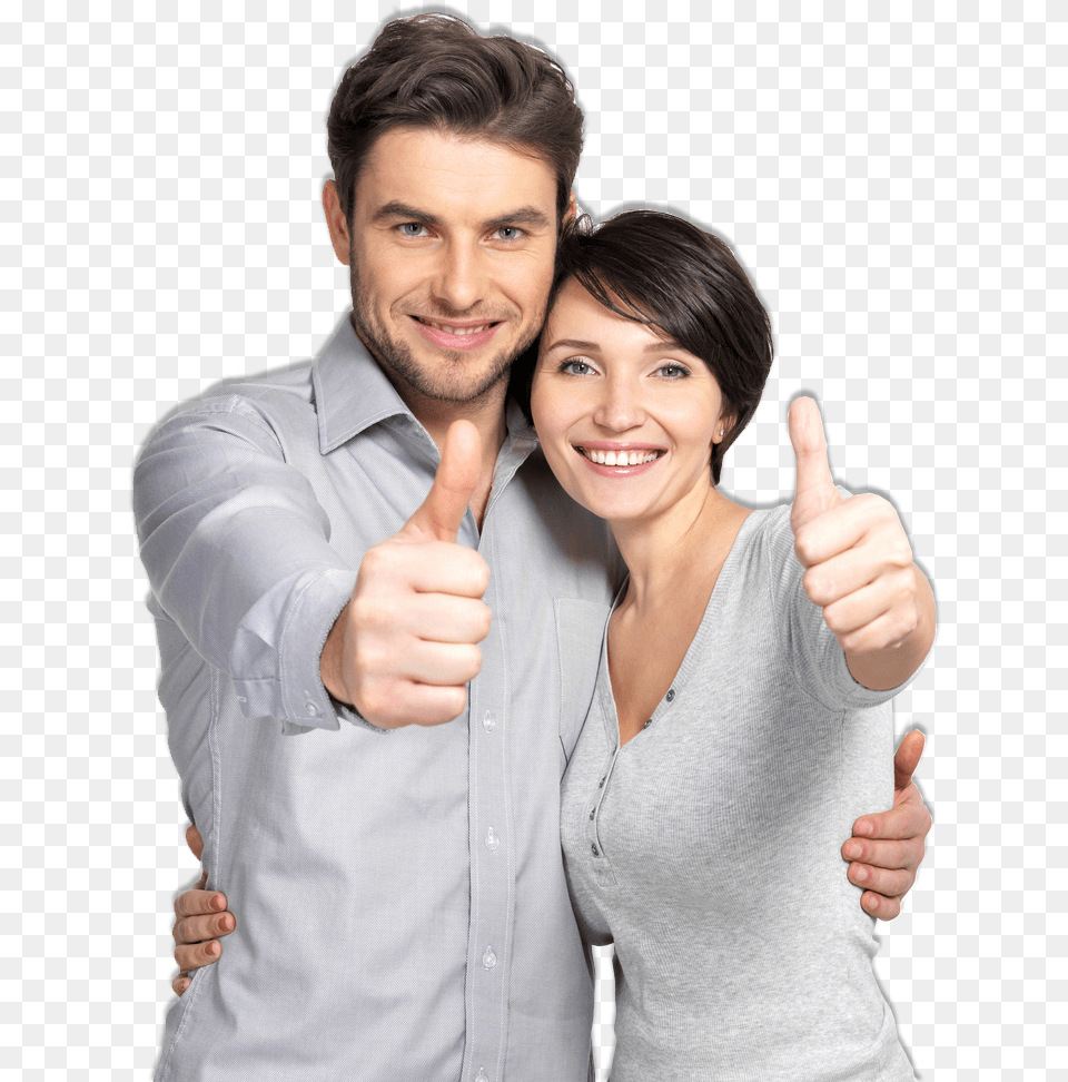 Couple With Thumbs Up, Adult, Person, Man, Male Free Transparent Png