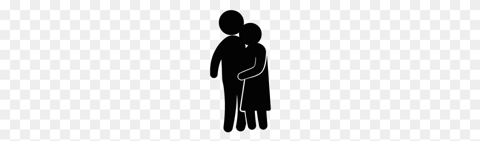 Couples Hugging In Silhouette Mount Mercy University, Art, Drawing Free Png