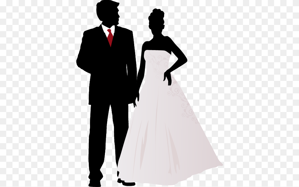 Couples Silhouette Couples Silhouette And Wedding, Gown, Clothing, Dress, Fashion Png