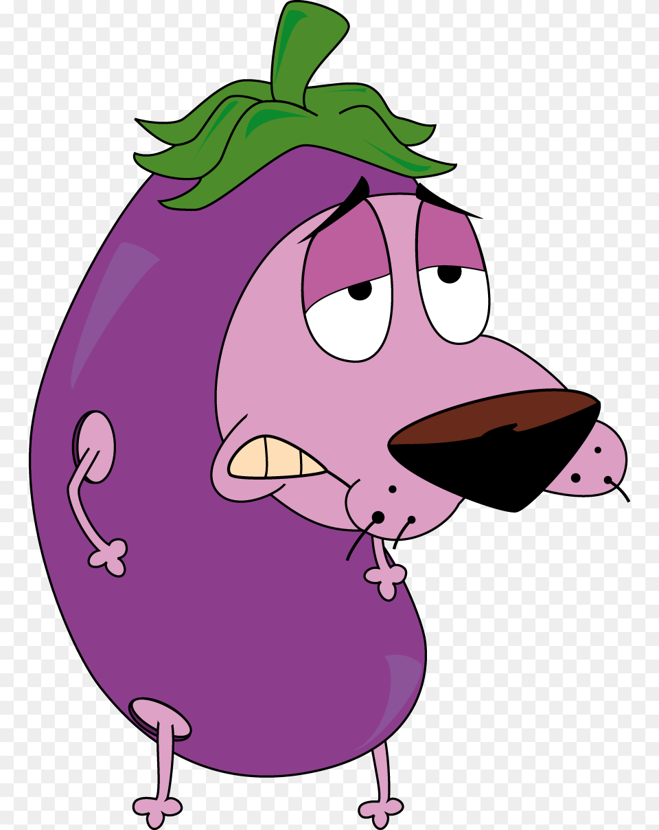 Courage Eggplant By Gth089 D4h0csw Courage The Dog Eggplant, Purple, Baby, Person, Cartoon Png Image