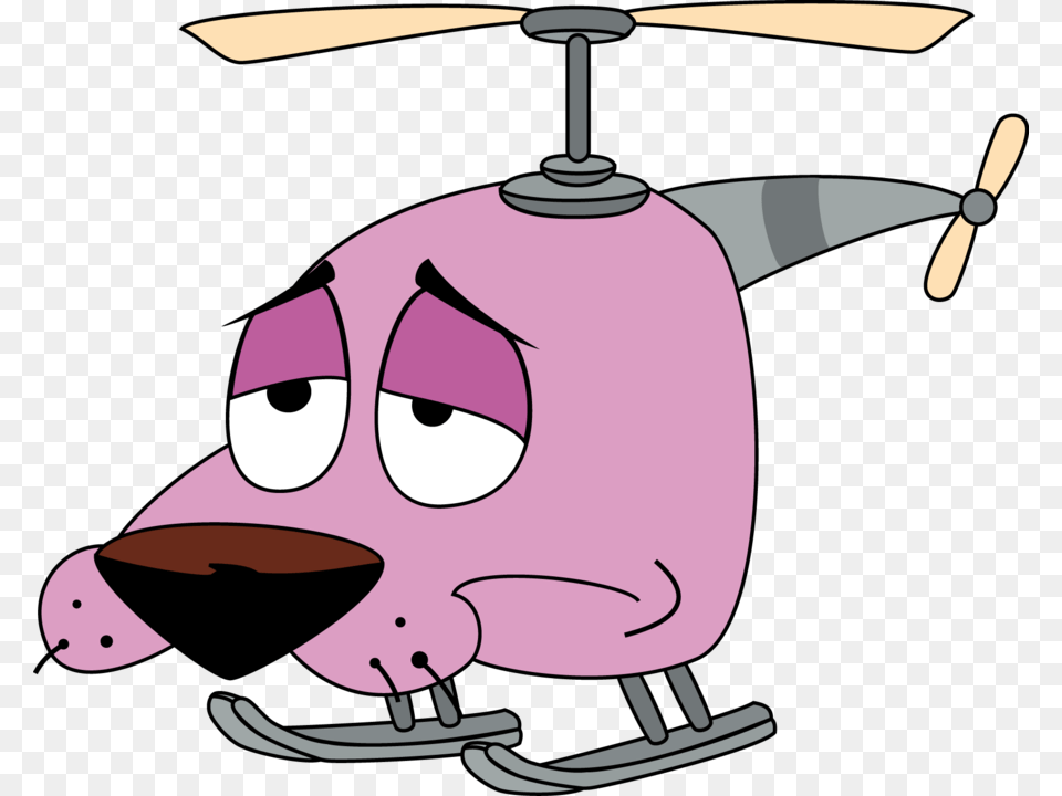 Courage Helicopter By Gth089 Courage The Cowardly Dog Helicopter, Aircraft, Transportation, Vehicle, Cartoon Png