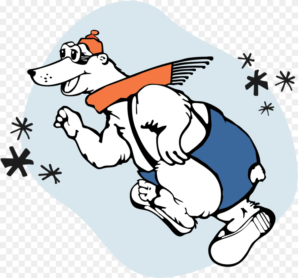 Courage Polar Bear Dip Animated Cartoon, Baby, Person, Outdoors Png