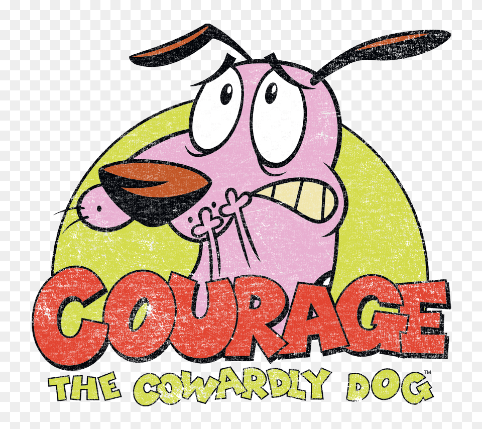 Courage The Cowardly Dog Colorful Courage Juniors T Shirt Sons, Cartoon, Book, Comics, Publication Png Image
