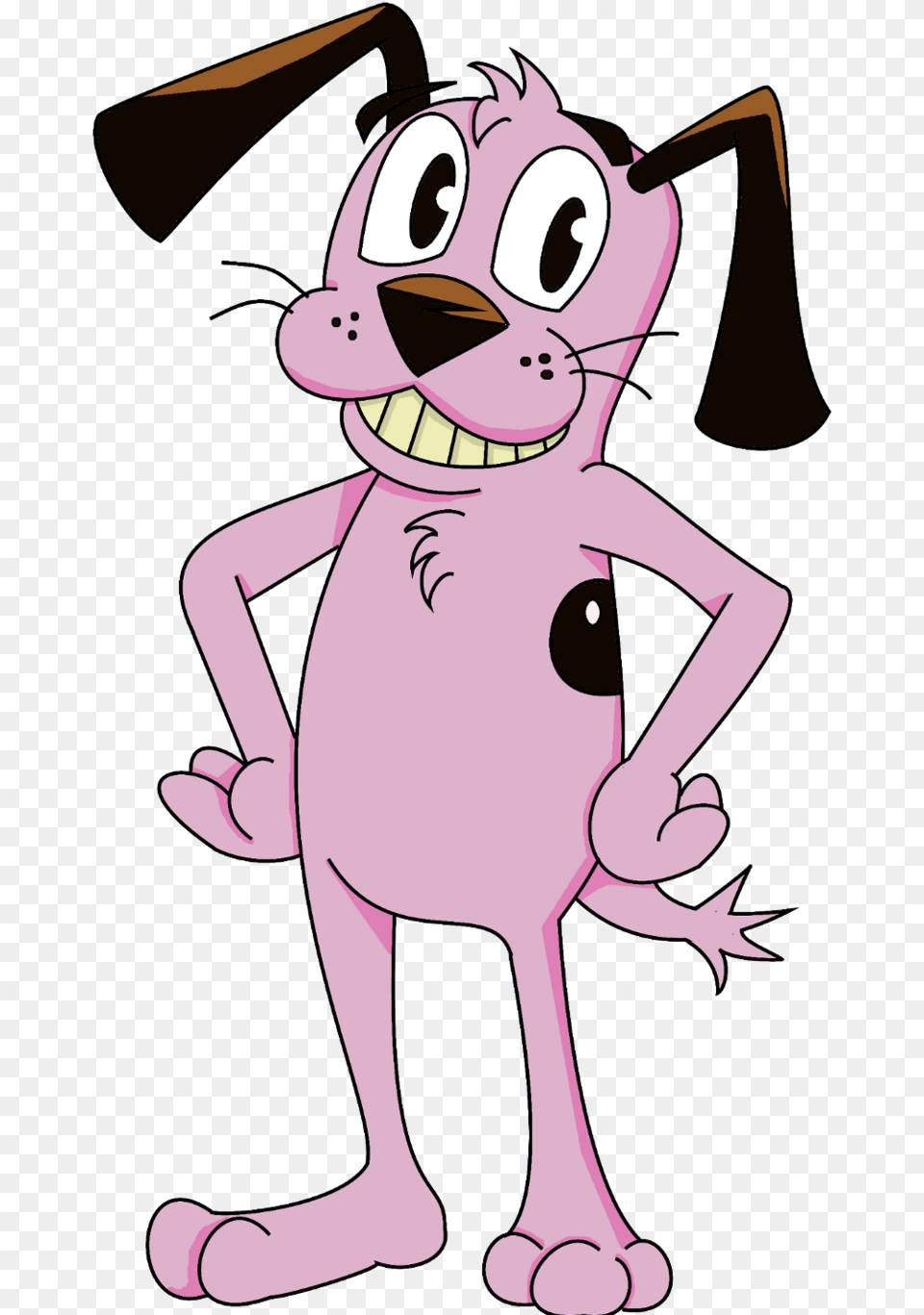 Courage The Cowardly Dog Courage The Cowardly Dog But Black, Cartoon, Animal, Bear, Mammal Png Image