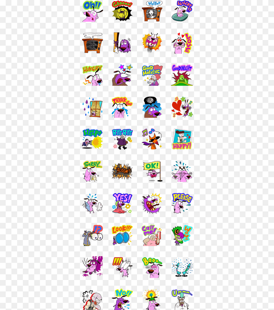 Courage The Cowardly Dog Courage The Cowardly Dog Line Sticker, Person, Art Free Transparent Png
