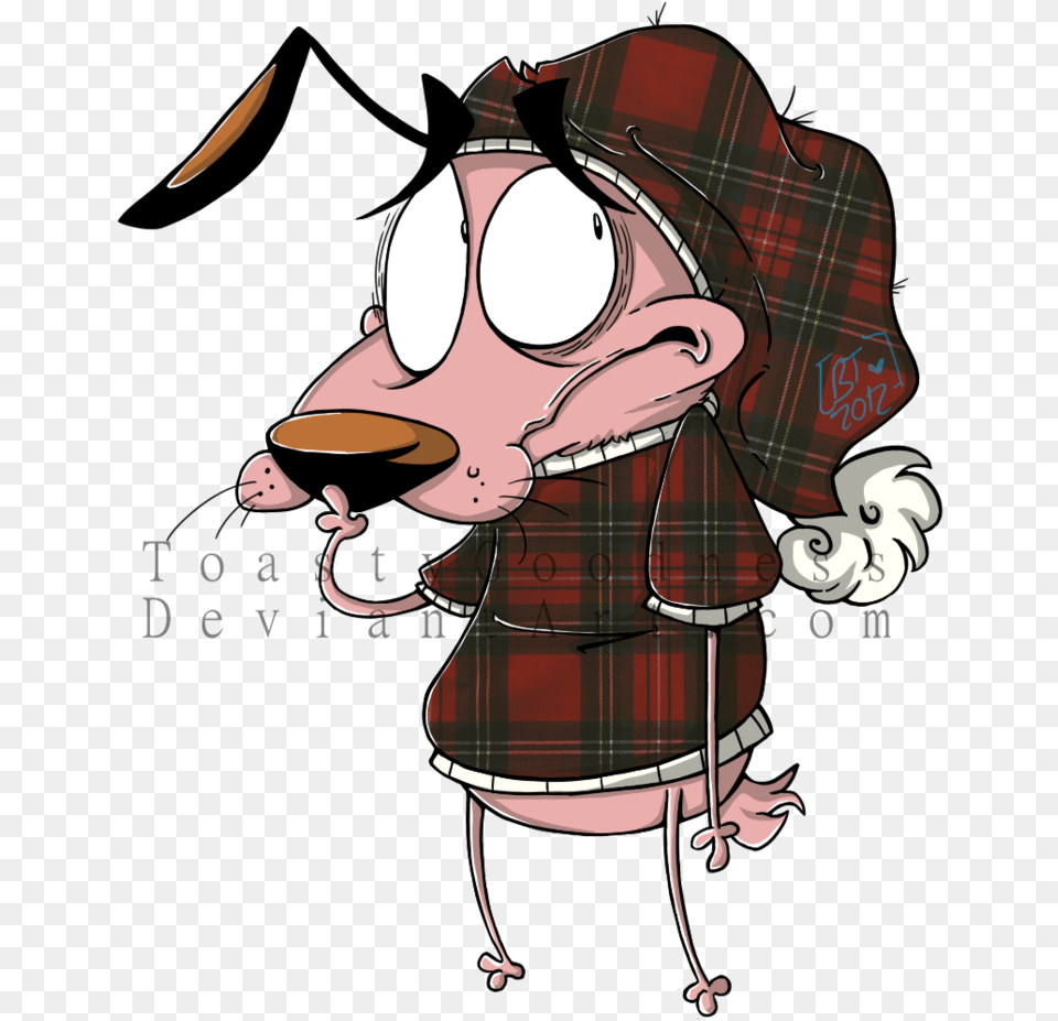Courage The Cowardly Dog Download Cartoon, Clothing, Skirt, Tartan, Person Png
