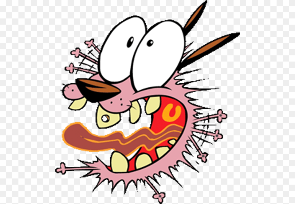 Courage The Cowardly Dog Getting Scared, Cartoon, Animal, Bee, Insect Png Image