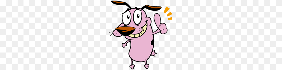 Courage The Cowardly Dog Line Stickers Line Store, Cartoon, Cutlery, Spoon, Nature Free Transparent Png