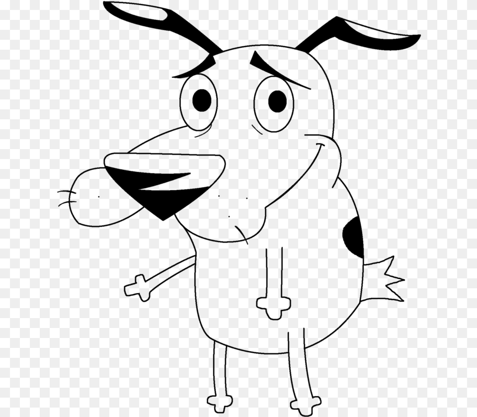 Courage The Cowardly Dog Lineart Courage The Cowardly Dog Clipart, Gray Free Png