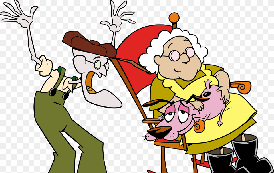 Courage The Cowardly Dog Rocking Chair Leone Il Cane Fifone, Cartoon, Face, Head, Person Free Png Download