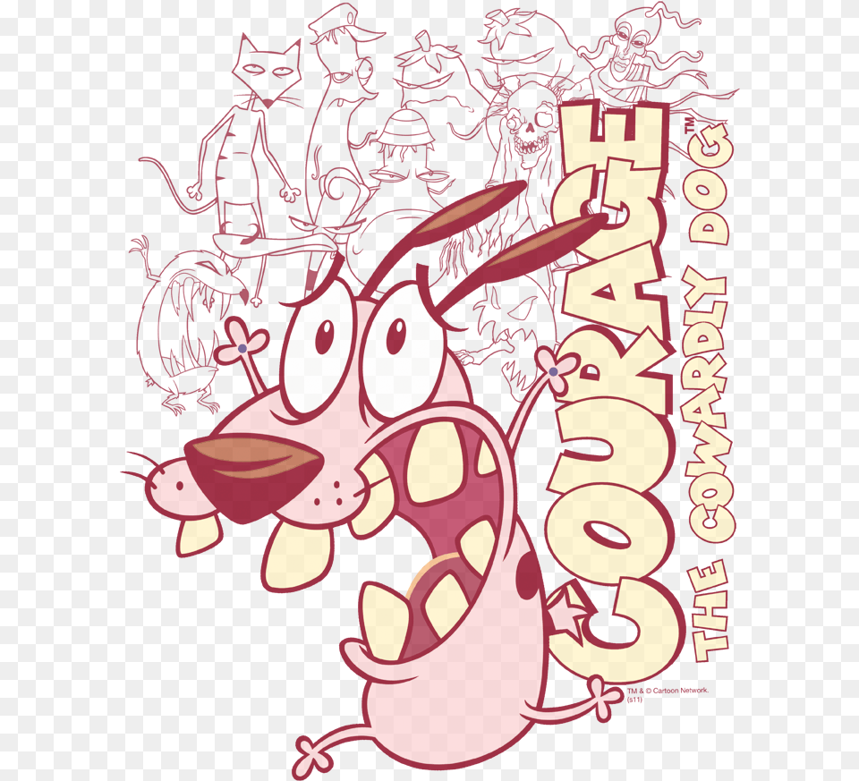 Courage The Cowardly Dog Scared, Advertisement, Poster, Book, Publication Png