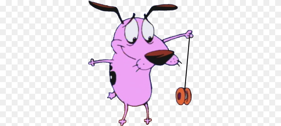 Courage Yo Yo Courage The Cowardly Dog Playing With Yo Yo, Animal, Bee, Insect, Invertebrate Free Transparent Png