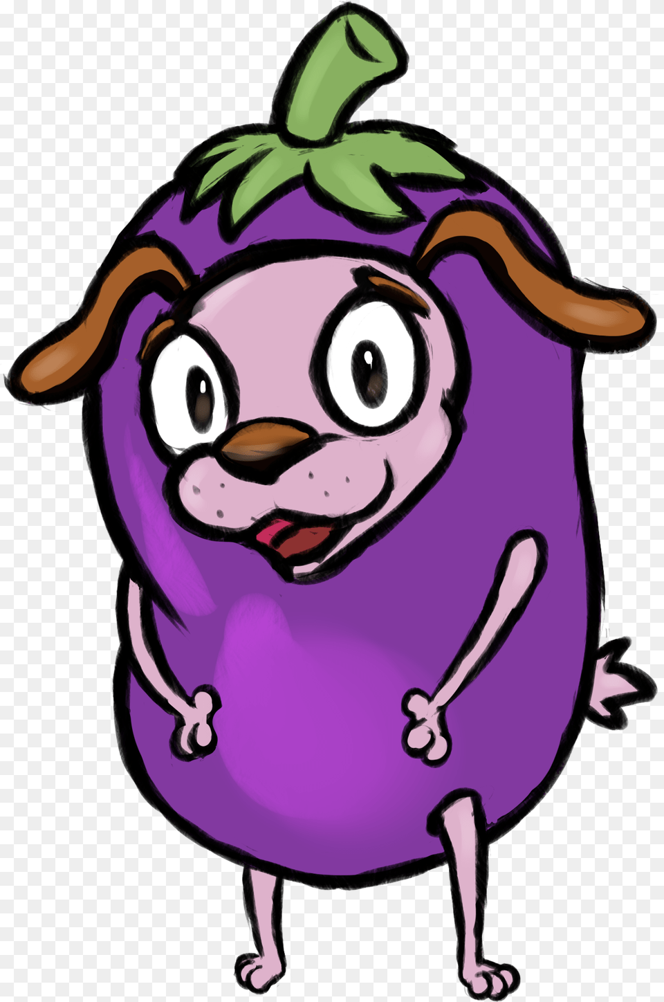 Courageous Eggplant Cartoon, Purple, Baby, Person, Food Free Transparent Png