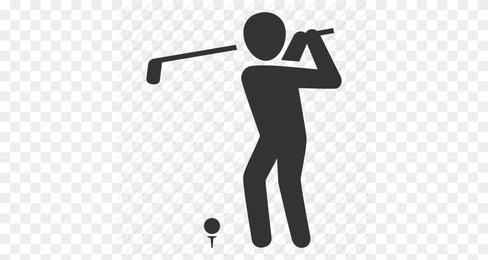 Course Golf Golfer Play Sport Swing Tee Icon, People, Person Free Png