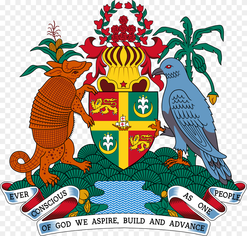 Court Of Arms Of Grenada, Emblem, Symbol, Animal, Bird Free Transparent Png