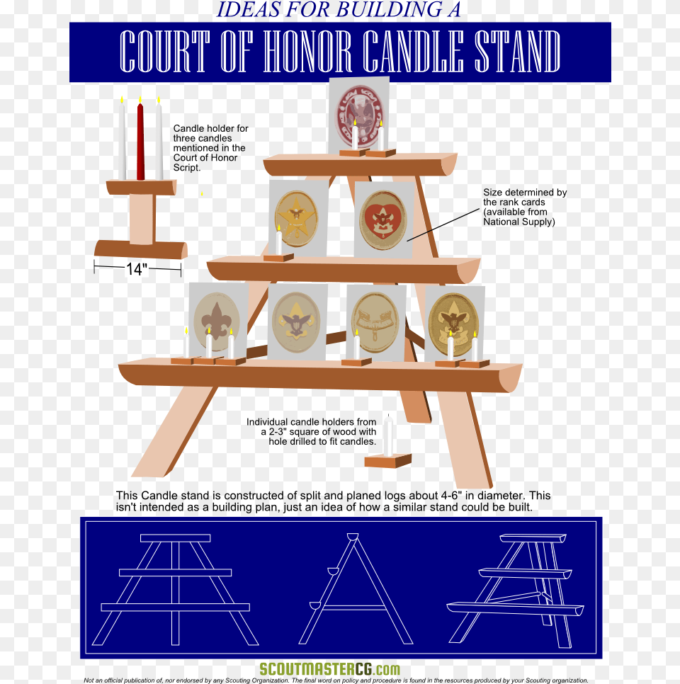 Court Of Honor Candle Stand Boy Scout Court Of Honor Ideas, Altar, Architecture, Building, Church Free Png Download