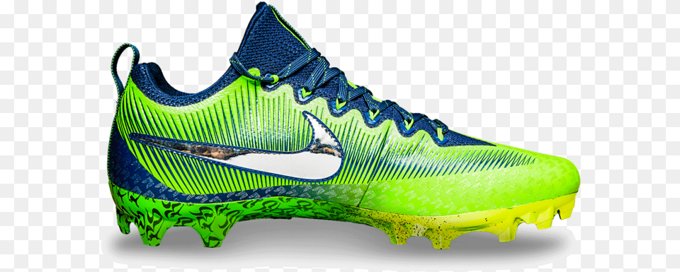 Courtesy Seahawks Com Russell Wilson Cleats 2017 Nike, Clothing, Footwear, Running Shoe, Shoe Png