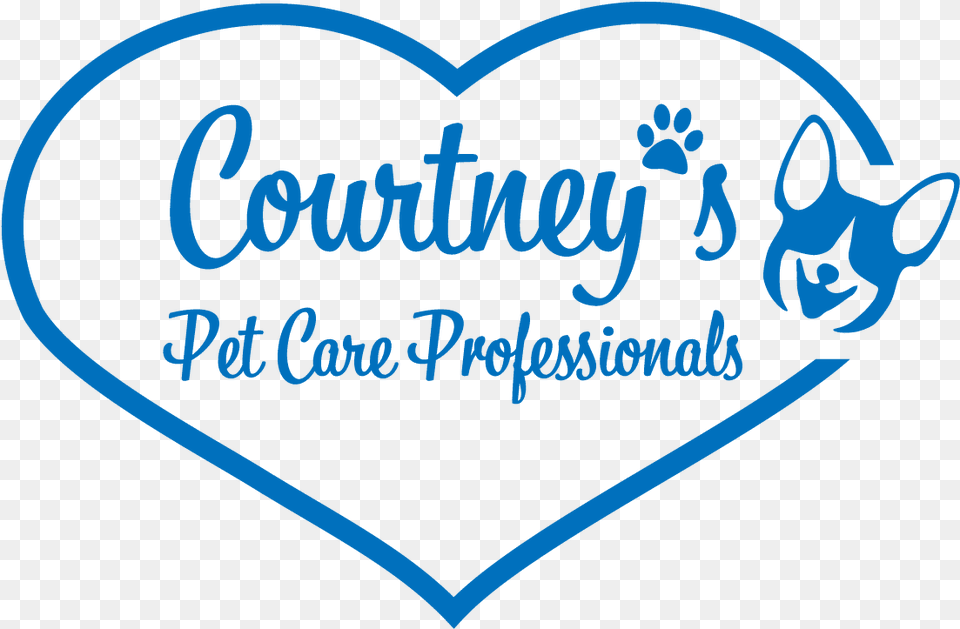 Courtneys Pet Care Professionals Logo Heart, Text Png
