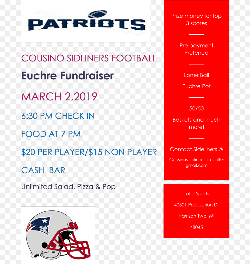 Cousino Patriot39s Weekly Schedule Refs, Advertisement, Helmet, Poster, American Football Png Image