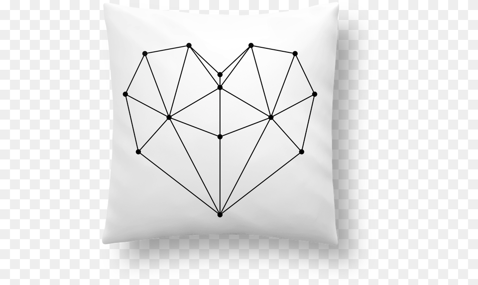 Coussin Synthtique Doux 41 X 41 Cm Geometric Heart Cushion, Accessories, Diamond, Gemstone, Home Decor Free Png Download