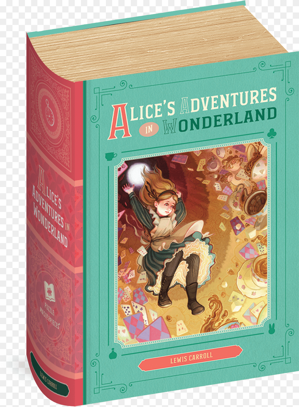 Cover Alice In Wonderland Book And Puzzle Png