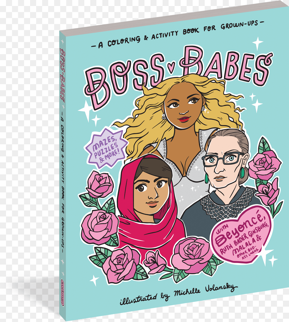 Cover Boss Babes A Coloring And Activity Book For Grown Ups, Comics, Publication, Baby, Person Png