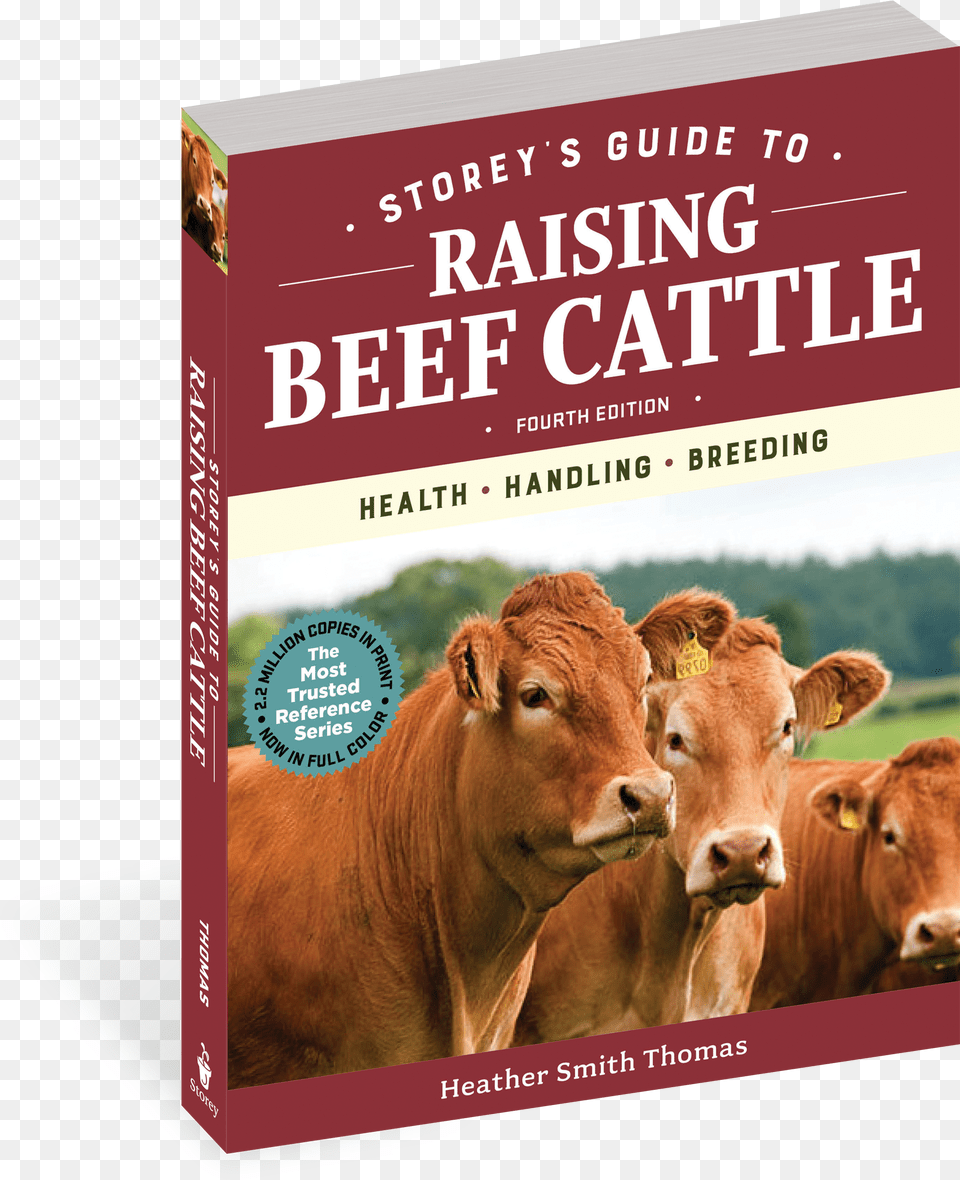 Cover Cattle Raising Book, Animal, Cow, Livestock, Mammal Png Image