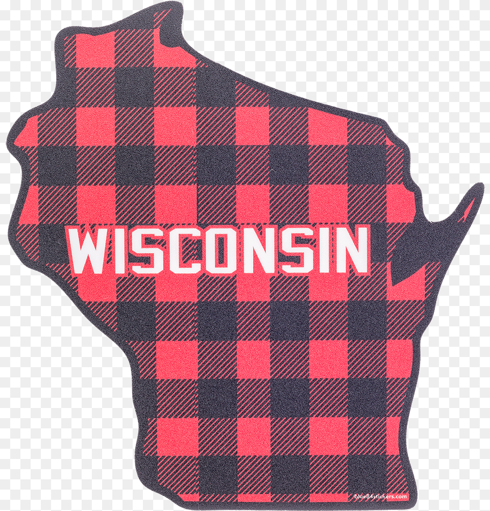 Cover Image For Blue 84 Plaid Wisconsin State Decal Tartan, Clothing, Knitwear, Sweater, Shirt Png