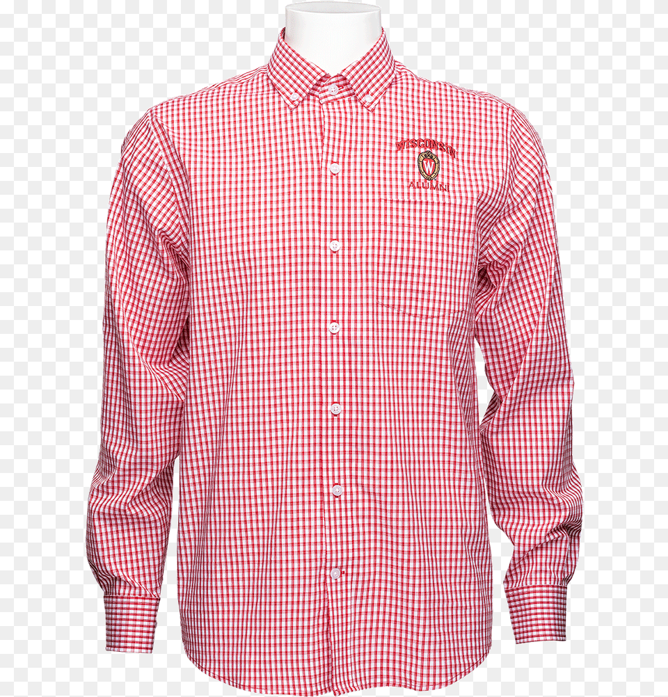 Cover Image For Cutter Amp Buck Alumni Gingham Button Formal Wear, Clothing, Dress Shirt, Long Sleeve, Shirt Free Png