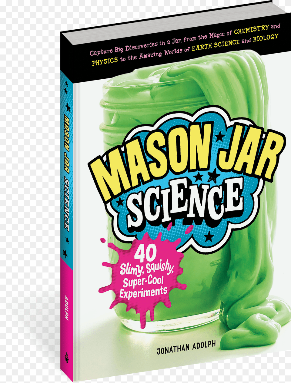 Cover Mason Jar Science 40 Slimy Squishy Super Cool Experiments, Can, Tin Png