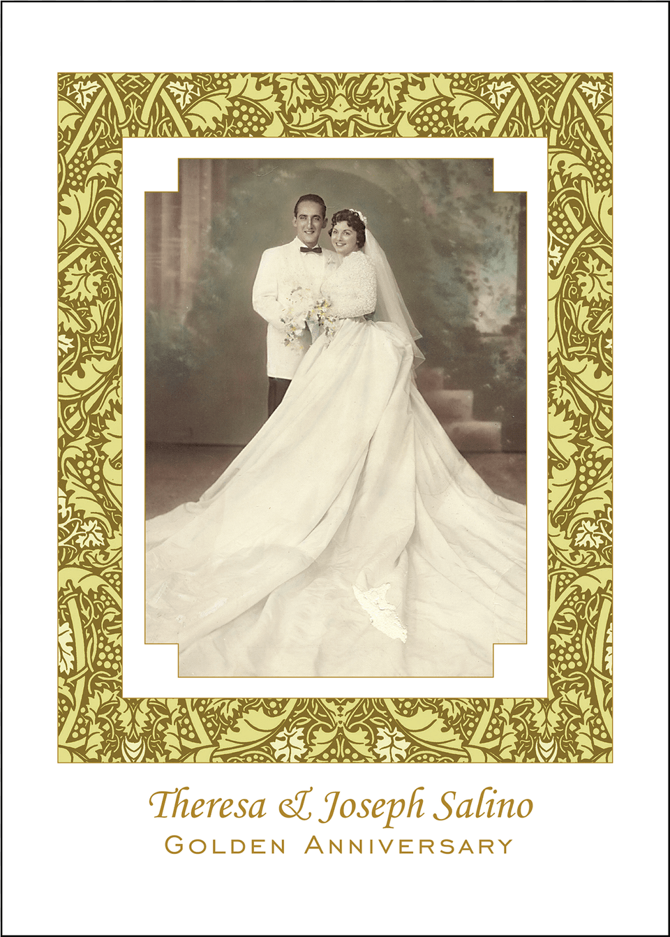 Cover Of 50th Wedding Anniversary Party Invitation 50th Wedding Anniversary Invitations, Formal Wear, Wedding Gown, Clothing, Dress Free Png Download