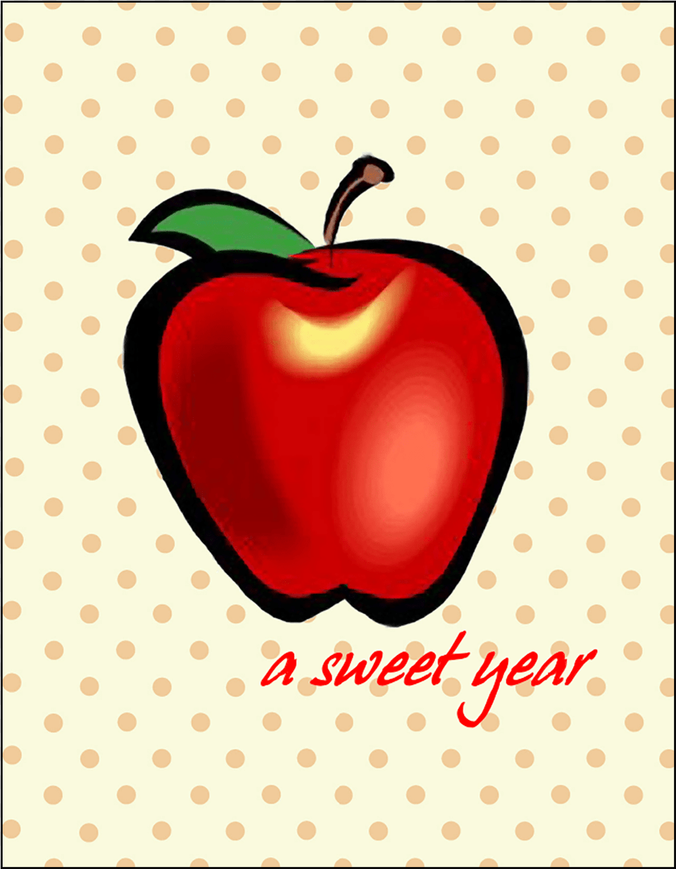 Cover Of Jewish New Year Rosh Hashanah Card Rosh Hashanah New Year Cards, Apple, Food, Fruit, Plant Png