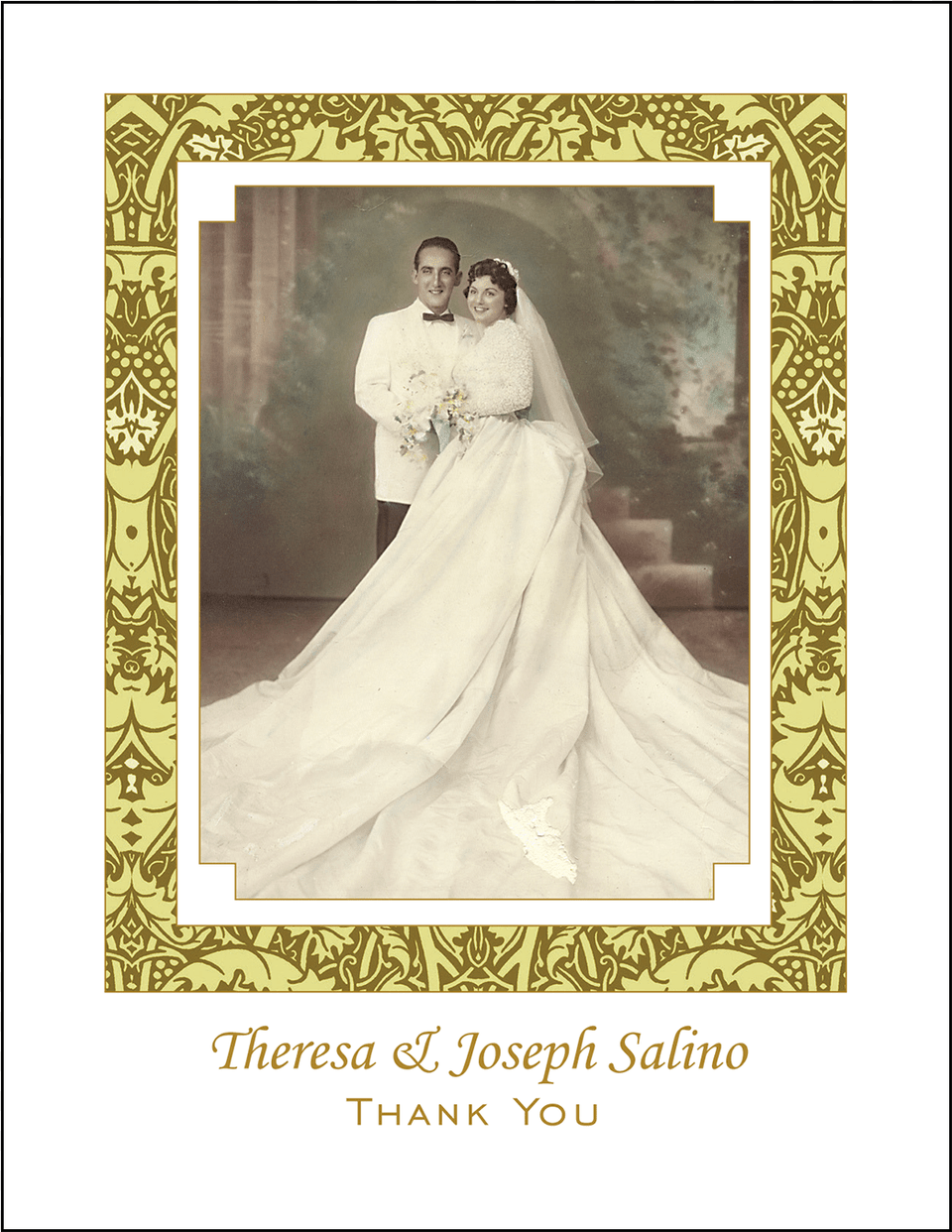 Cover Of Thank You Card For 50th Wedding Anniversary 50th Wedding Anniversary Invitations, Gown, Wedding Gown, Clothing, Dress Free Transparent Png